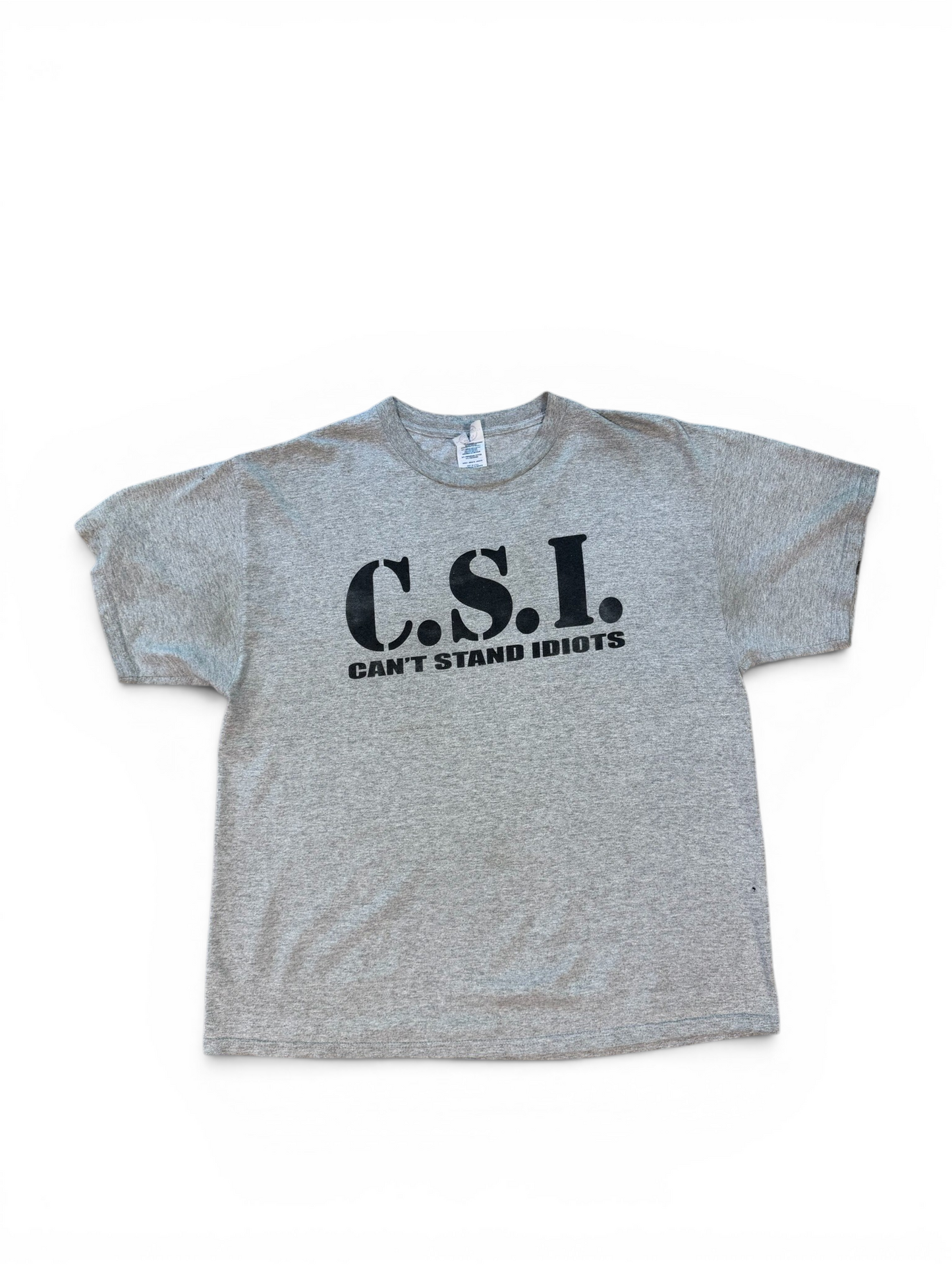 (XL) Vintage CSI Can't Stand Idiots Humor Tee