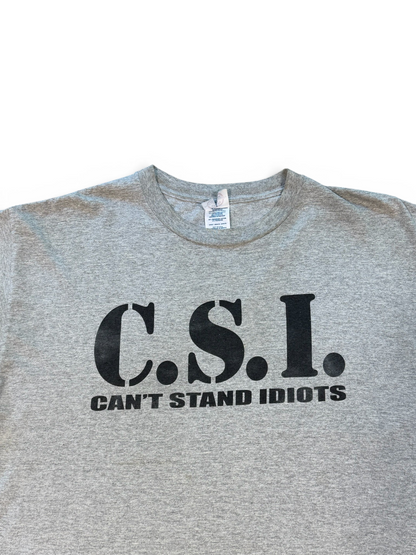 (XL) Vintage CSI Can't Stand Idiots Humor Tee