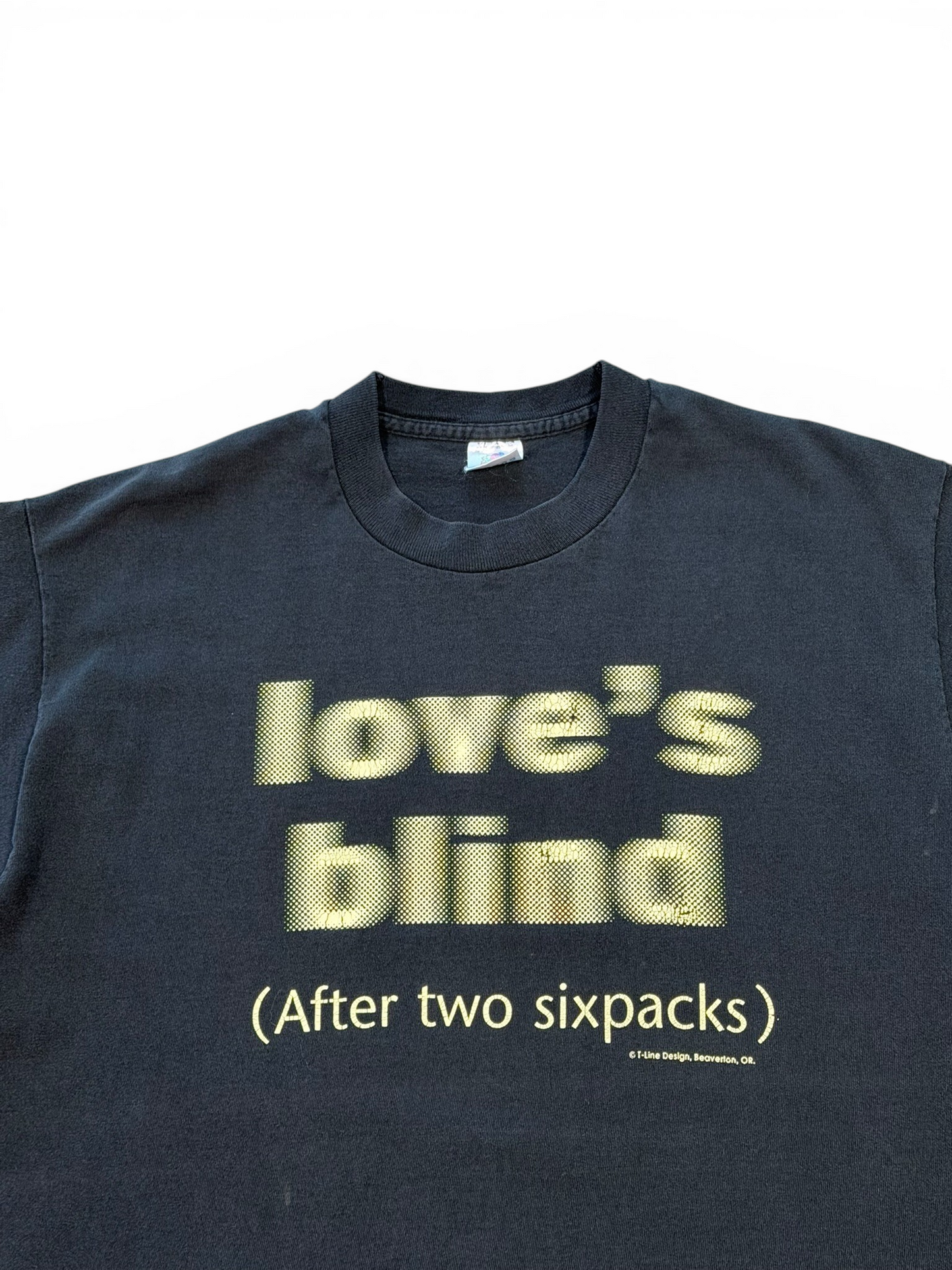 (XL) Vintage 90s Love's Blind After Two Sixpacks Humor Tee