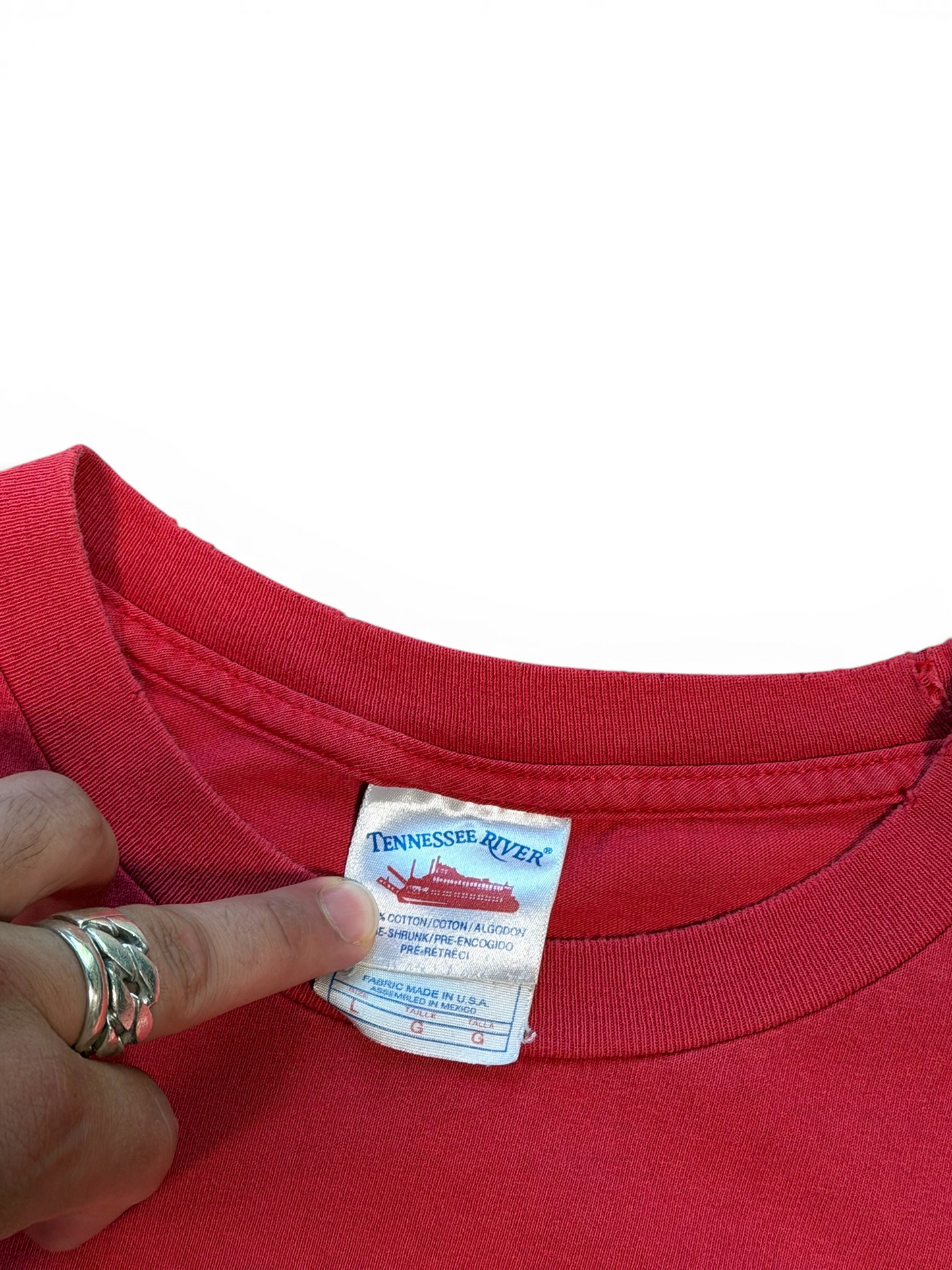(L) Vintage Caught Cheating Humor Tee