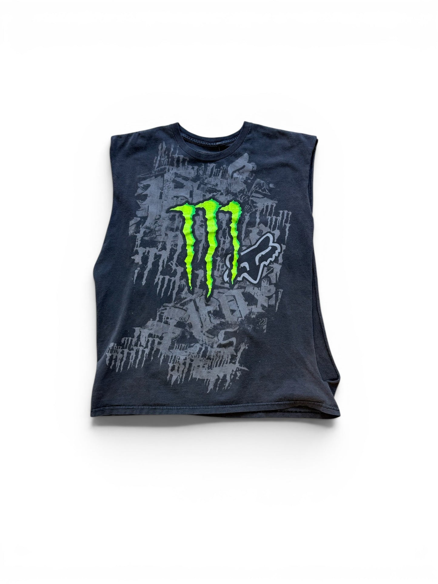(L) Monster Energy x Fox Racing Cutoff T-Shirt