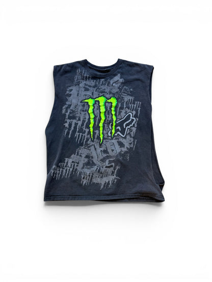 (L) Monster Energy x Fox Racing Cutoff T-Shirt