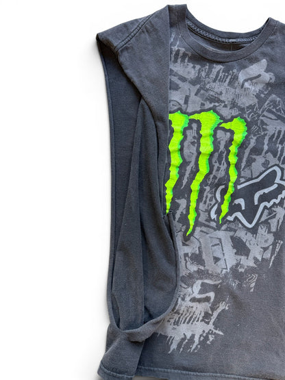 (L) Monster Energy x Fox Racing Cutoff T-Shirt