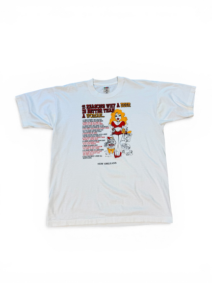 (XL) Vintage 90s Beer Is Better Than A Woman Humor Tee