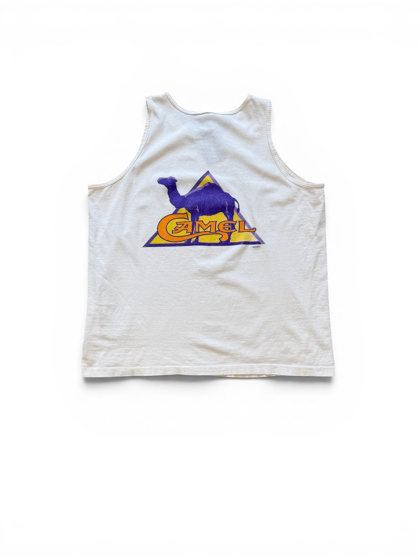 (L) Vintage 1995 Camel White Tank