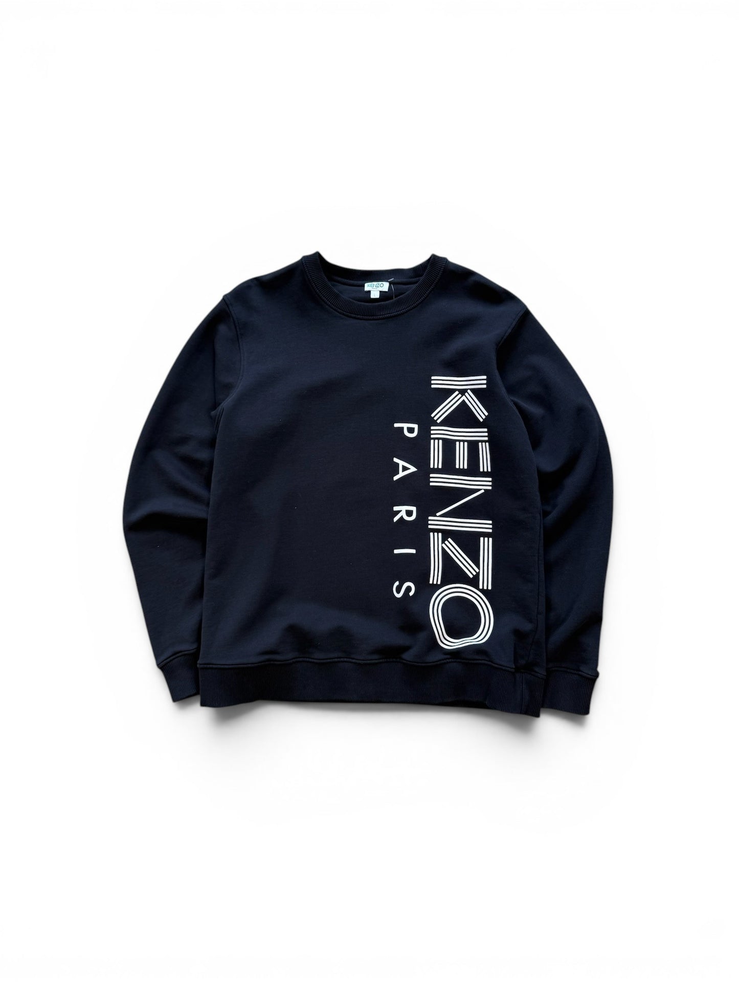 (L) Kenzo Paris Spellout Black Crewneck