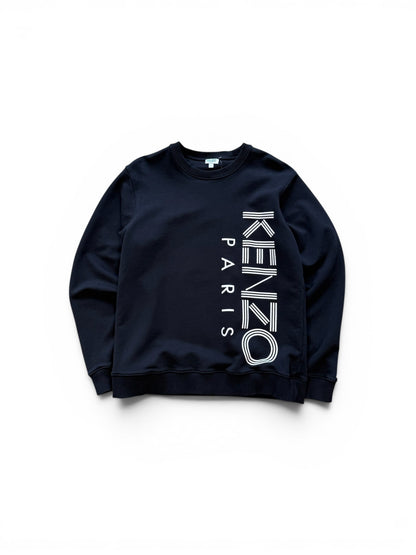 (L) Kenzo Paris Spellout Black Crewneck