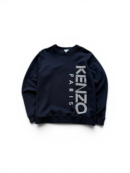 (L) Kenzo Paris Spellout Black Crewneck