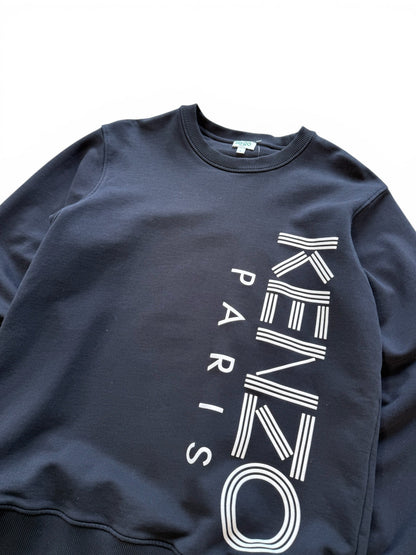 (L) Kenzo Paris Spellout Black Crewneck