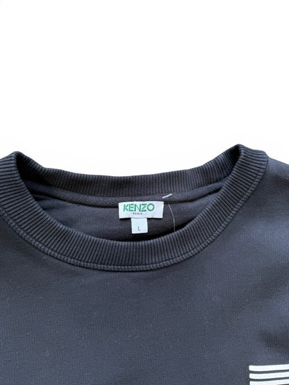 (L) Kenzo Paris Spellout Black Crewneck