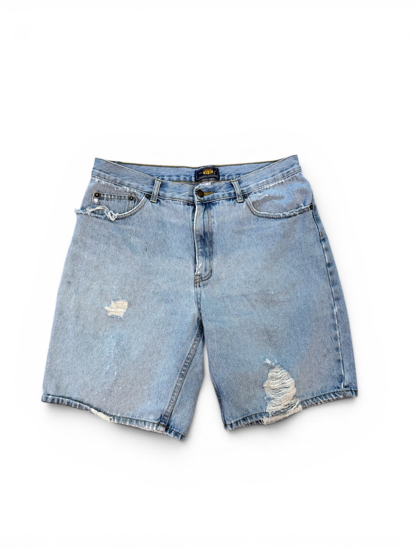 (33W) Route 66 Faded Jorts