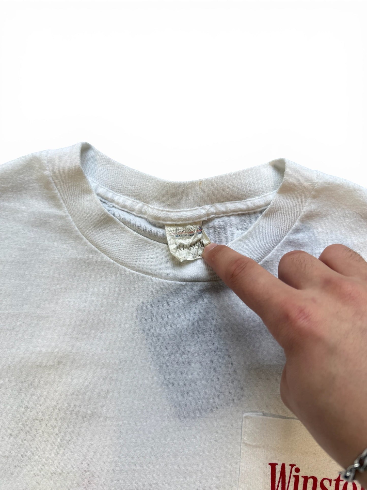 (XL) Vintage 90s Winston Racing White T-Shirt