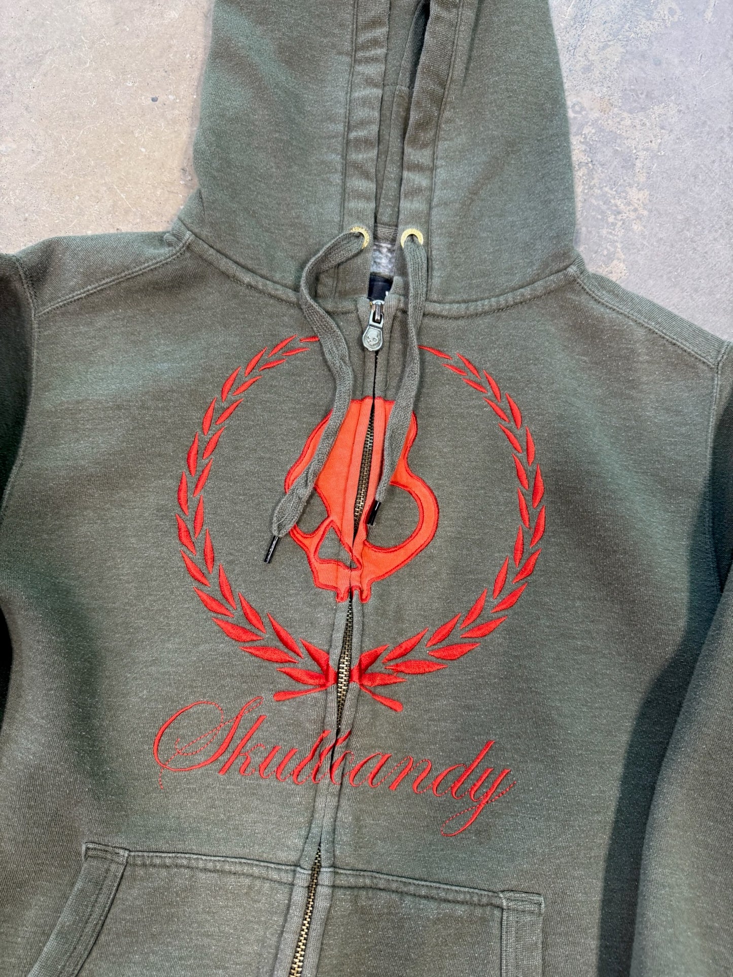 (S) Y2K Skull Candy Zip Up Hoodie
