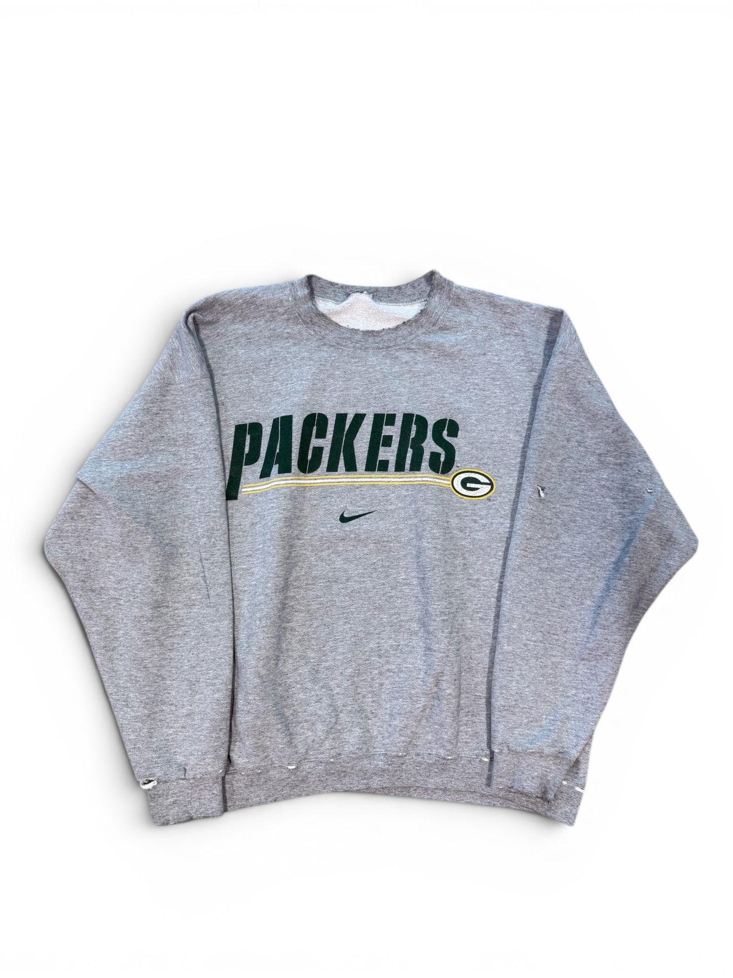 (XL) 90’s Green Pay Packers Grey Nike Crewneck