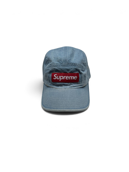 Supreme Embossed Denim Camp Cap