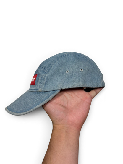 Supreme Embossed Denim Camp Cap