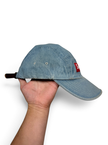 Supreme Embossed Denim Camp Cap