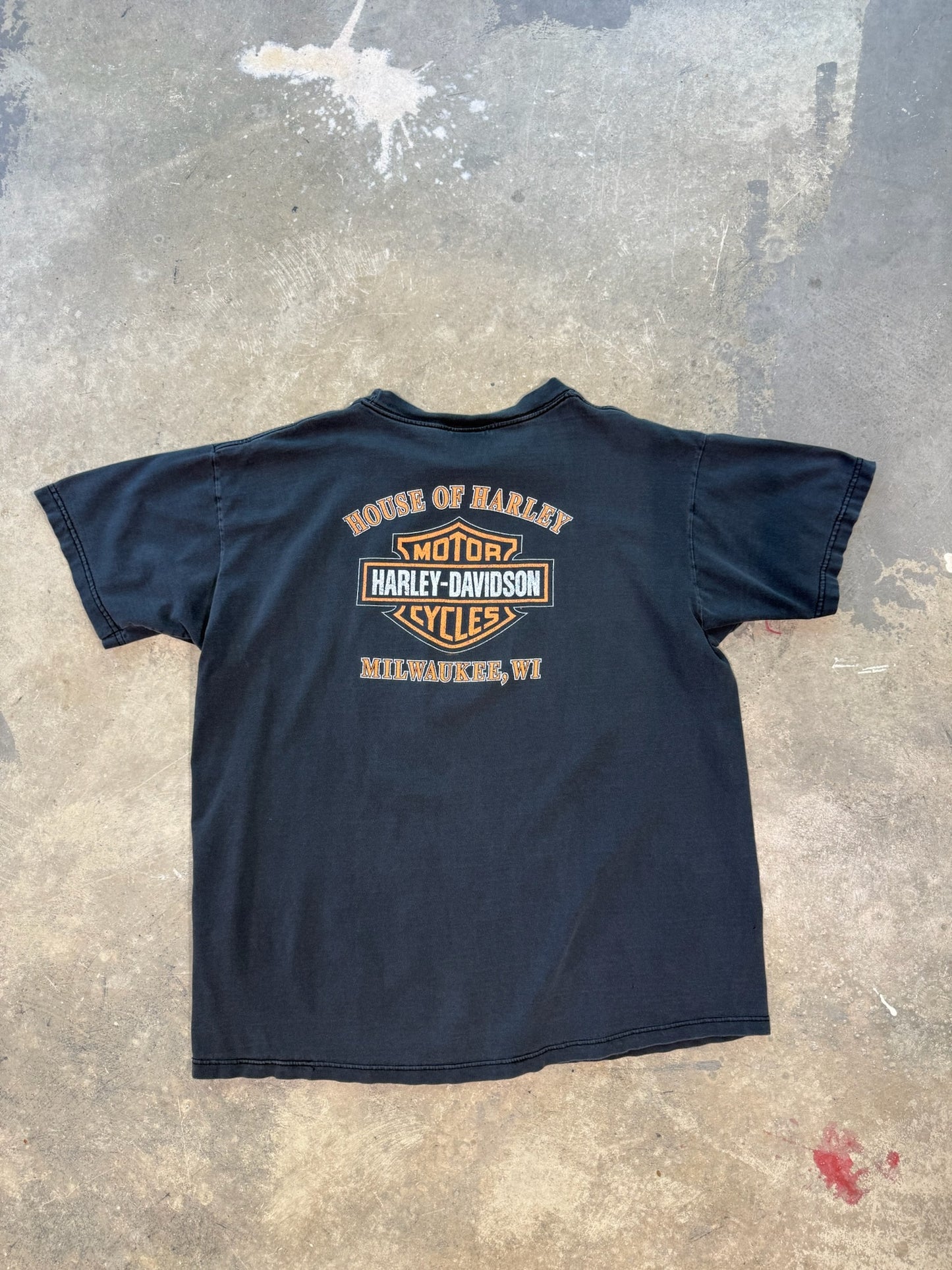 (XL) Faded House Of Harley Tee