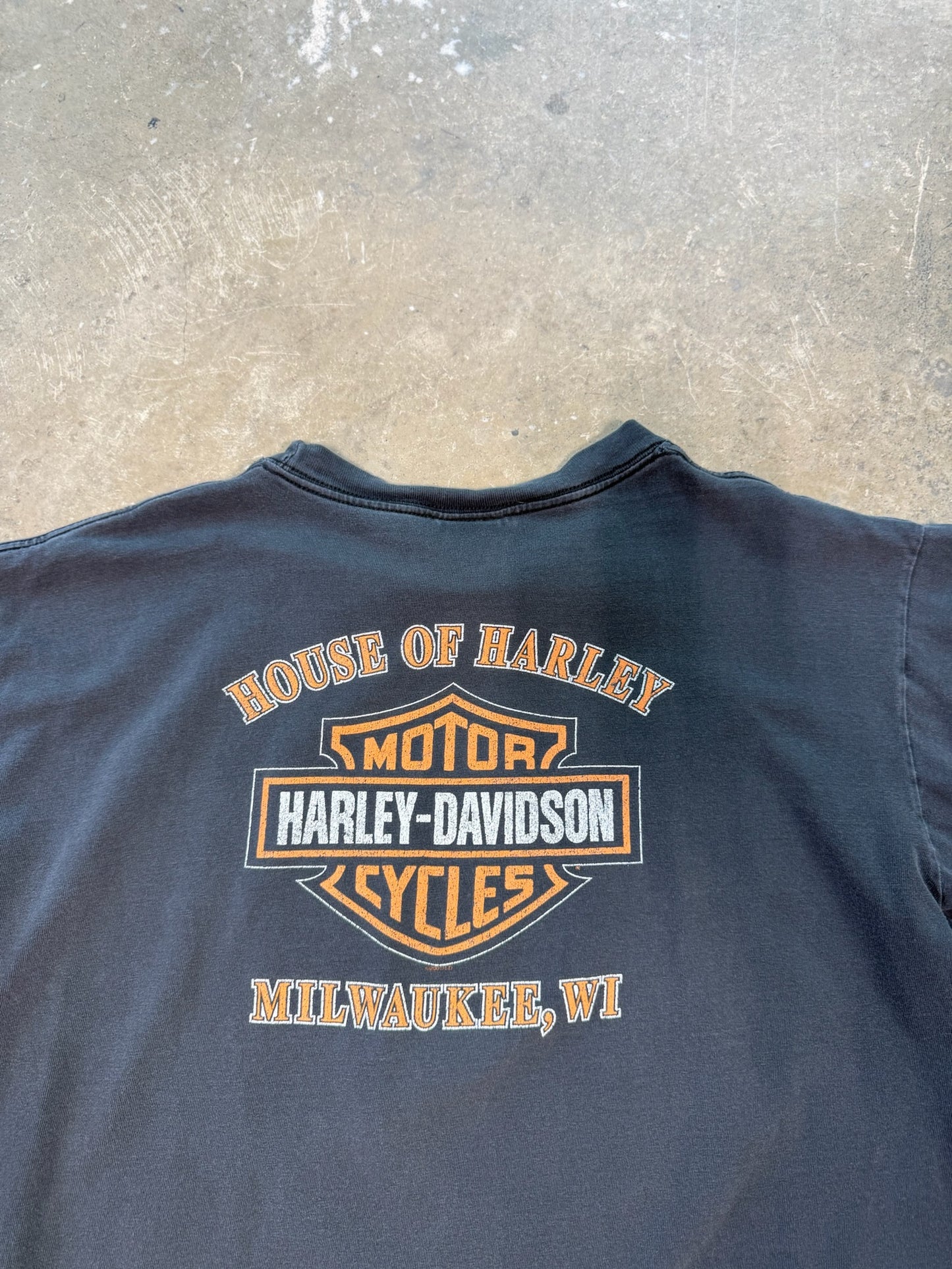 (XL) Faded House Of Harley Tee