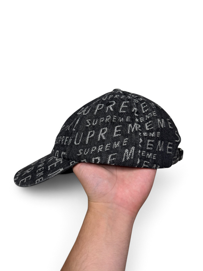 Supreme Warp Jacquard Logos Denim 6-Pan Black