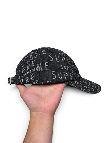 Supreme Warp Jacquard Logos Denim 6-Pan Black