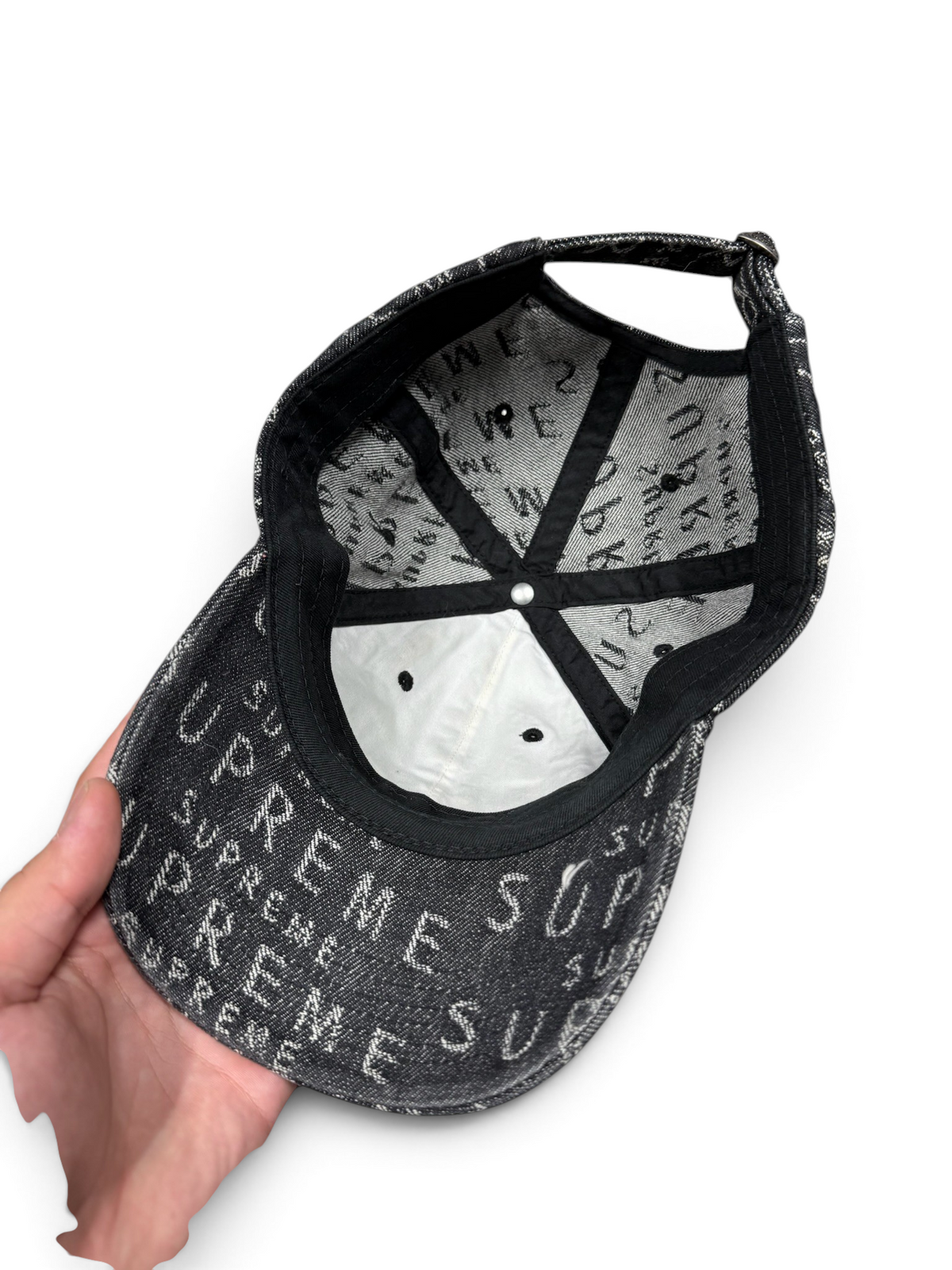 Supreme Warp Jacquard Logos Denim 6-Pan Black