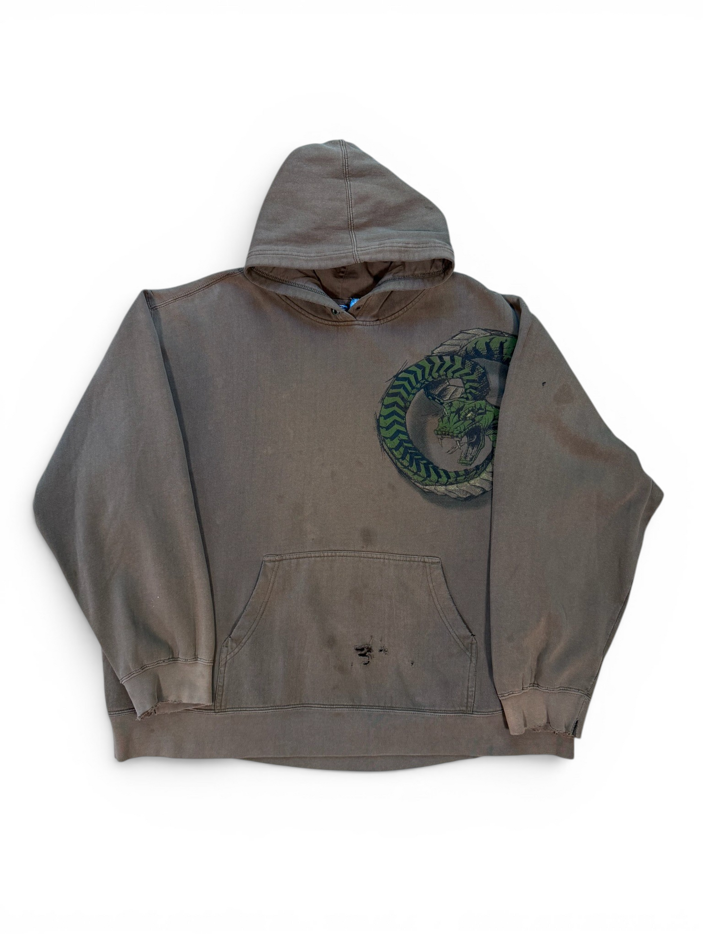 (XXL) Vintage Y2K Snake Graphic Thrashed Hoodie