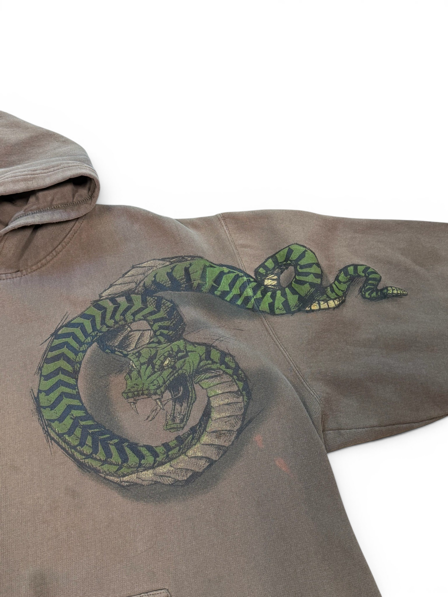 (XXL) Vintage Y2K Snake Graphic Thrashed Hoodie