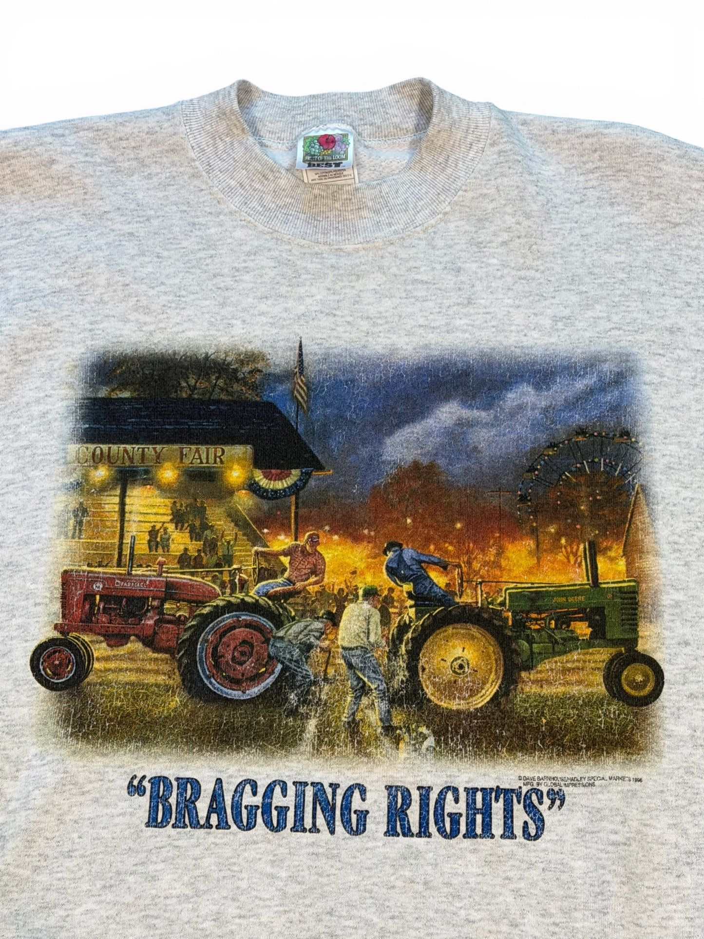 (XL) Vintage 90s Tractor Pull Graphic Crewneck