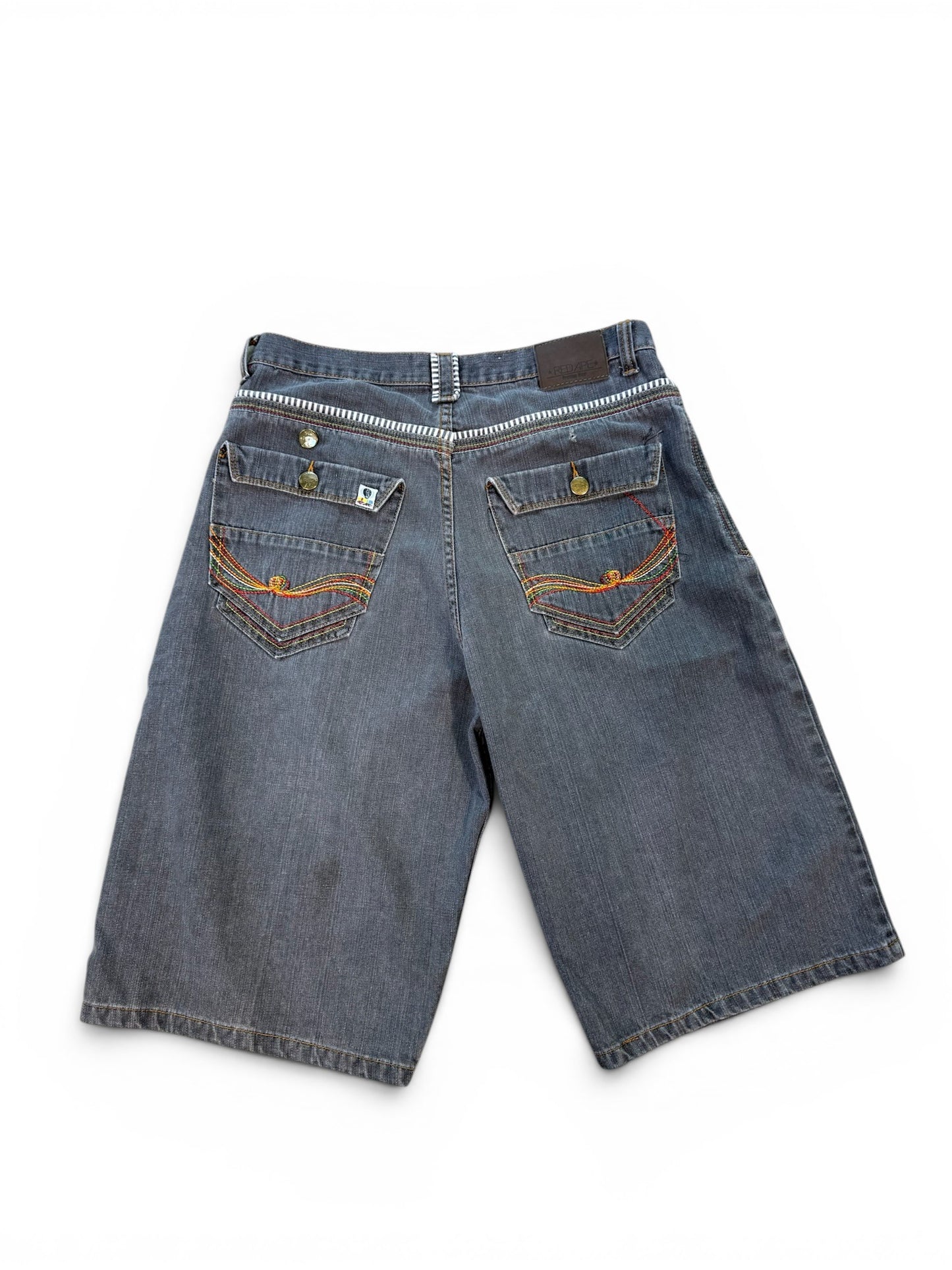 (38W) Y2K Red Ape Denim Jorts