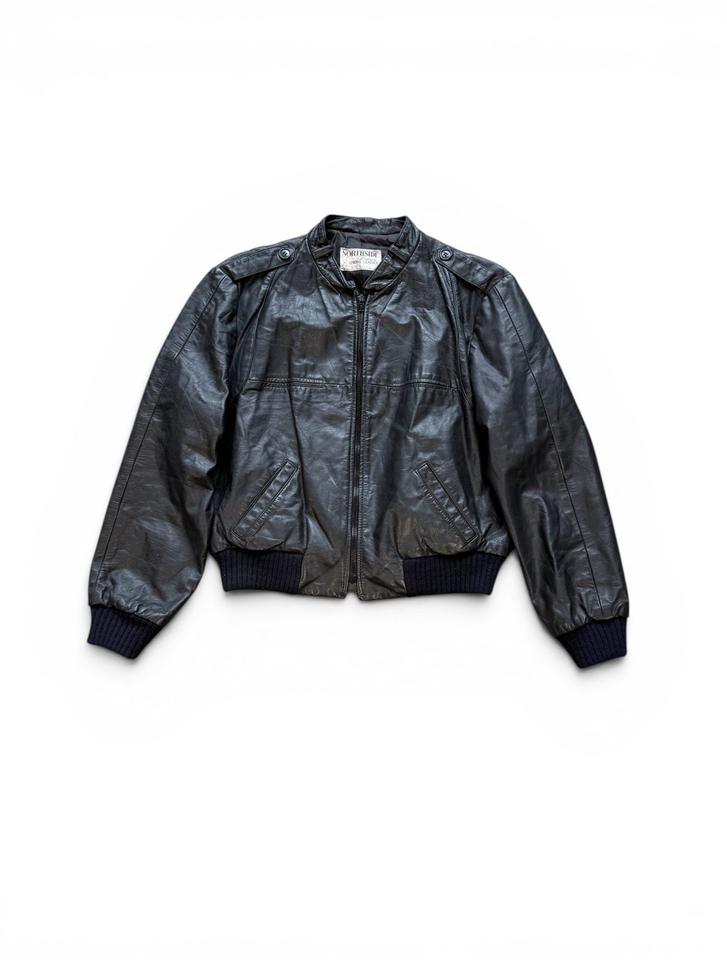 (S) Vintage 90s Northside Leather Jacket