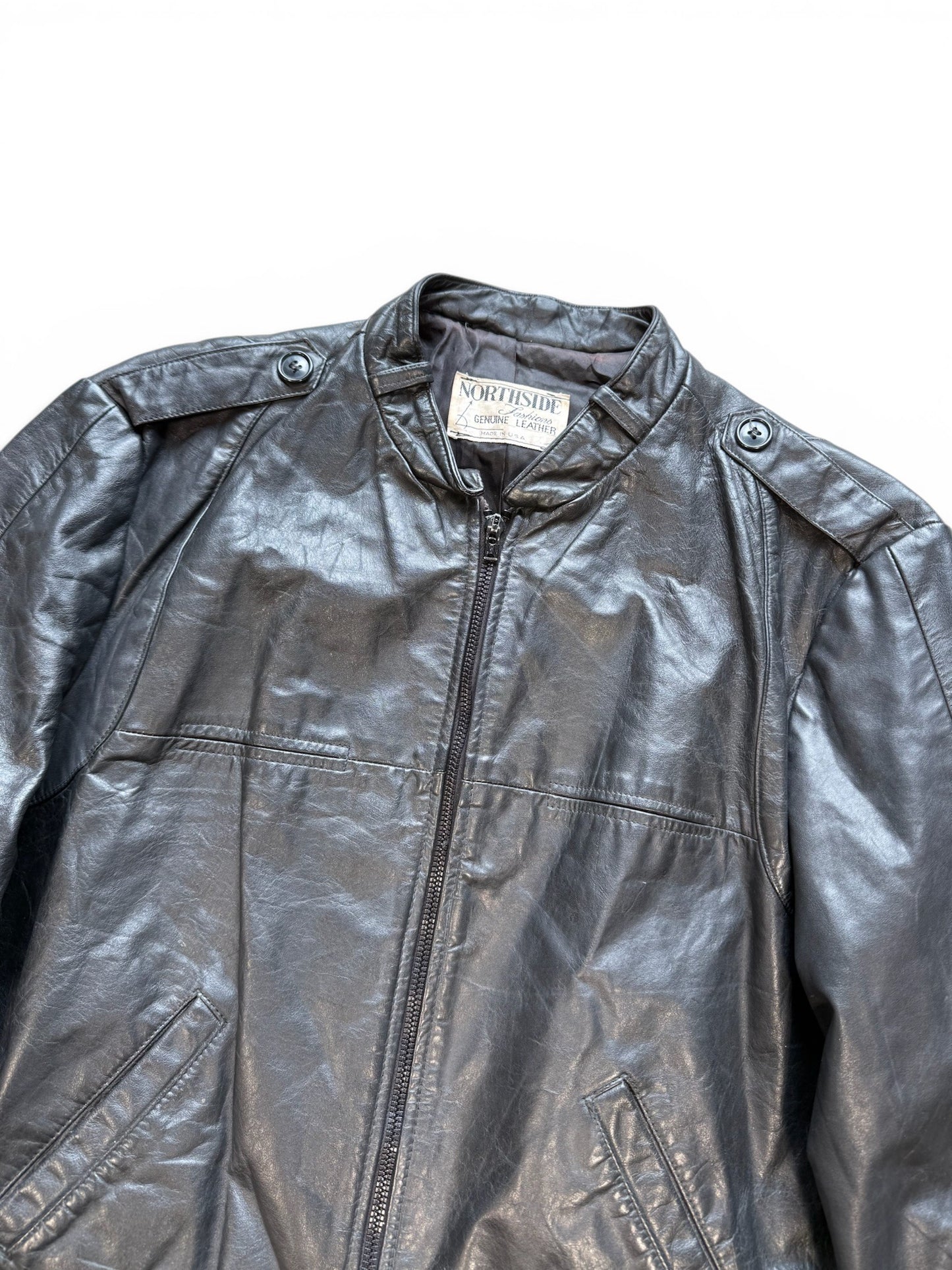 (S) Vintage 90s Northside Leather Jacket