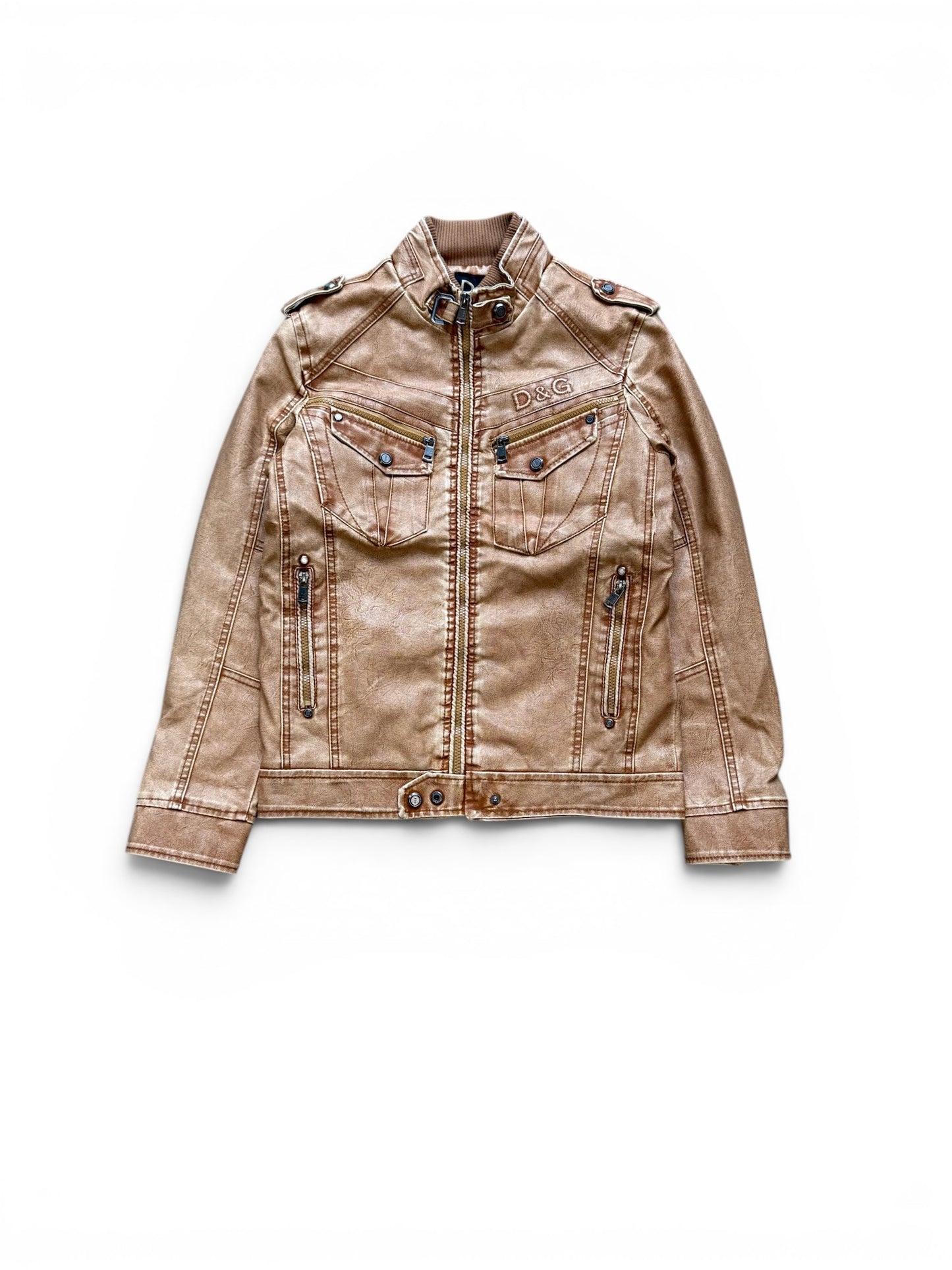 (XL) Vintage 90s Bootleg Dolce & Gabbana Womens Leather Jacket