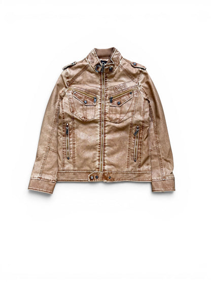 (XL) Vintage 90s Bootleg Dolce & Gabbana Womens Leather Jacket