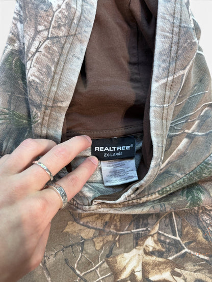 (XXL) Vtg Real Tree Camo Hoodie