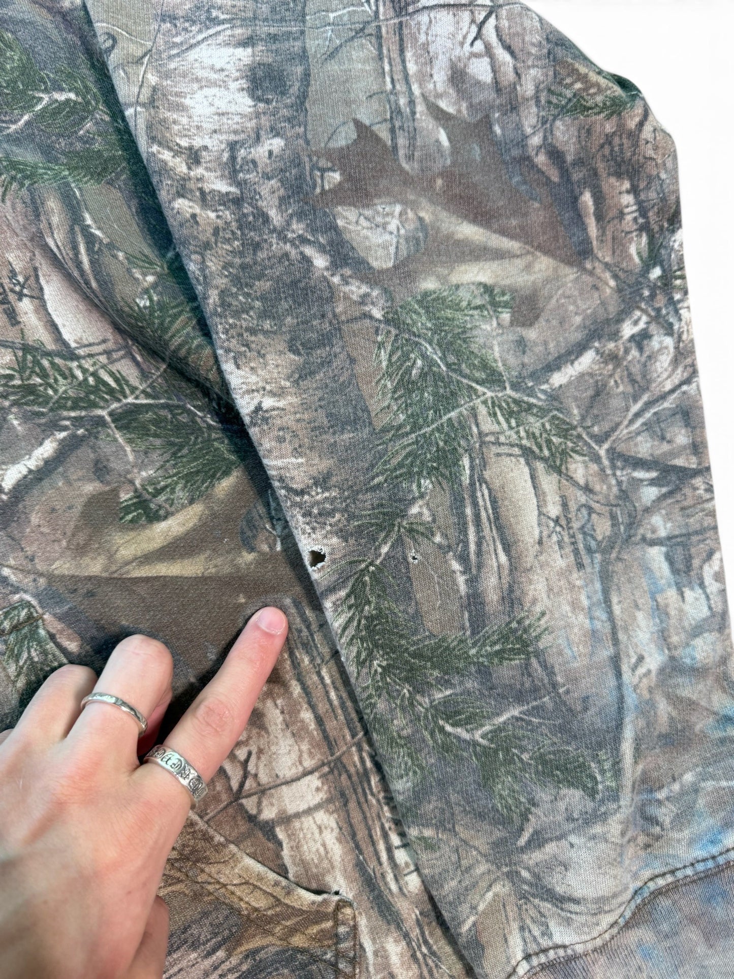 (XXL) Vtg Real Tree Camo Hoodie