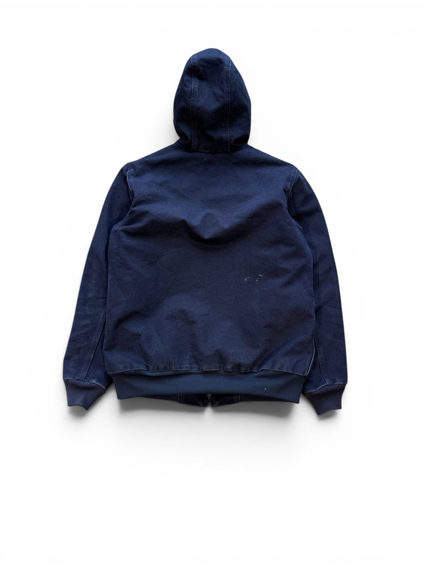 (S) Vintage 90s Carhartt Navy Embroidered Hooded Jacket