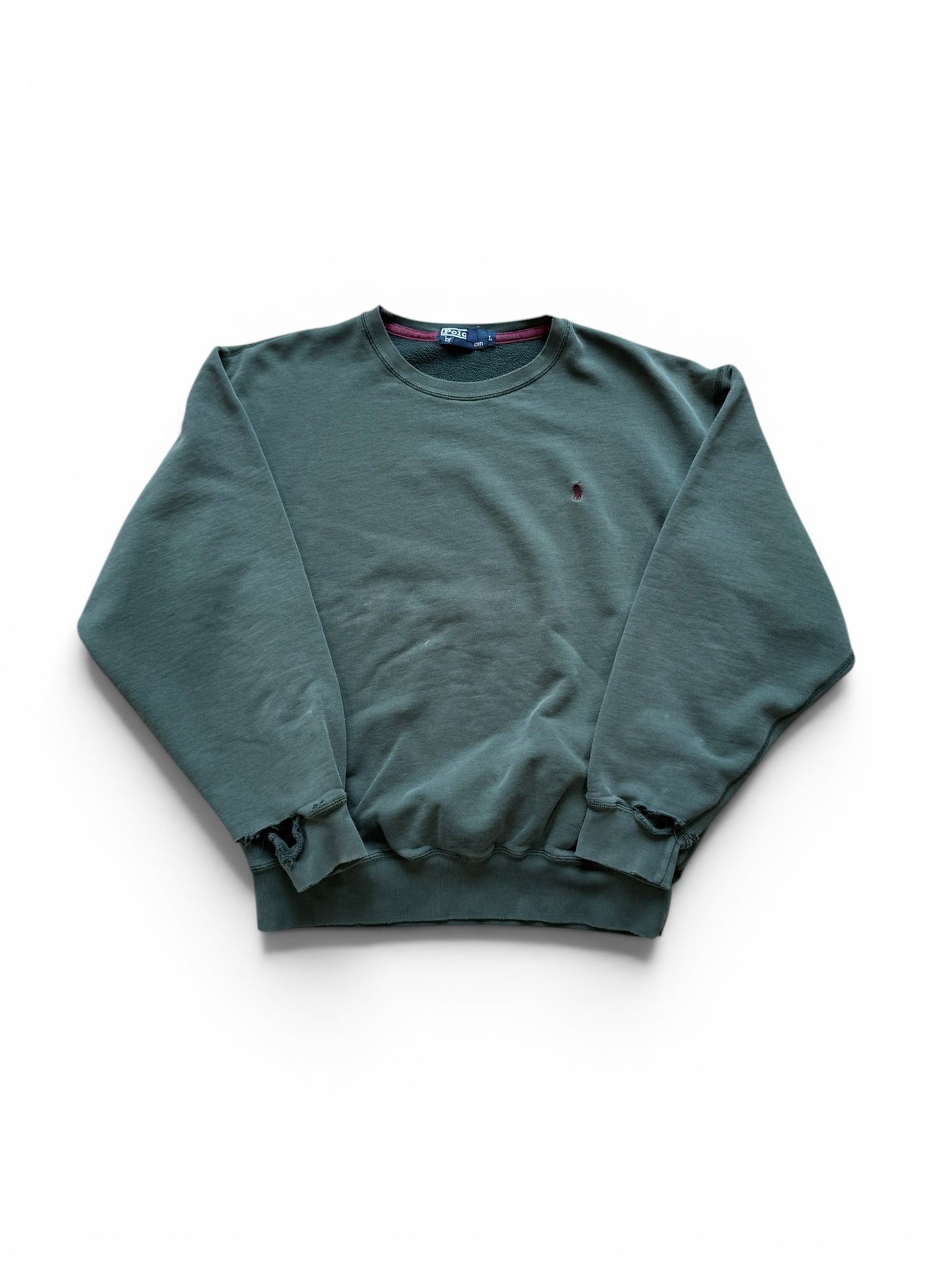 (L) Vintage Ralph Lauren Polo Faded Green Crewneck
