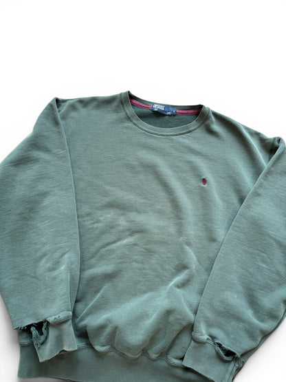 (L) Vintage Ralph Lauren Polo Faded Green Crewneck