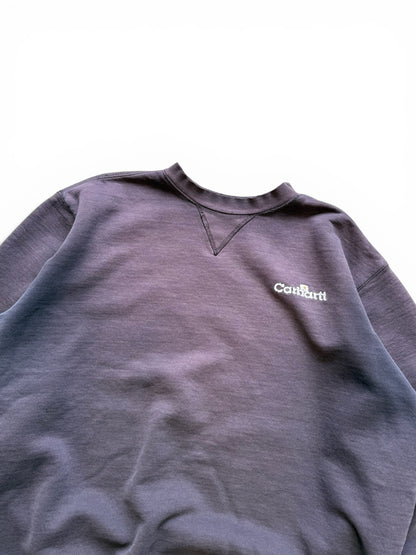 (L) Vintage 90s Carhartt Faded Black Crewneck