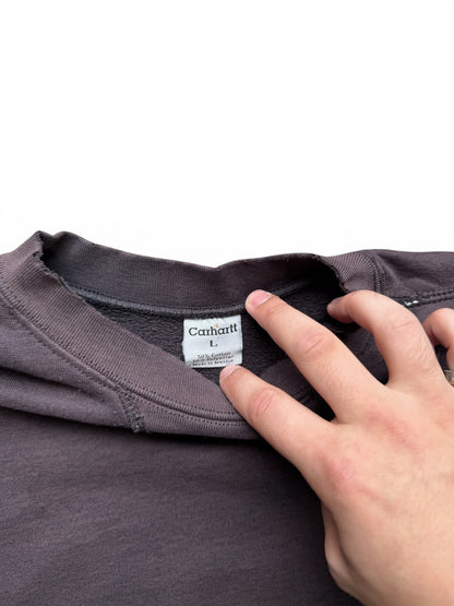(L) Vintage 90s Carhartt Faded Black Crewneck