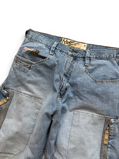 (36W) Vintage Y2K Pepe Zipper Cargo Jeans