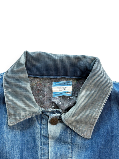 (L Tall) Vintage 1980s Sears Conductors Denim Jacket