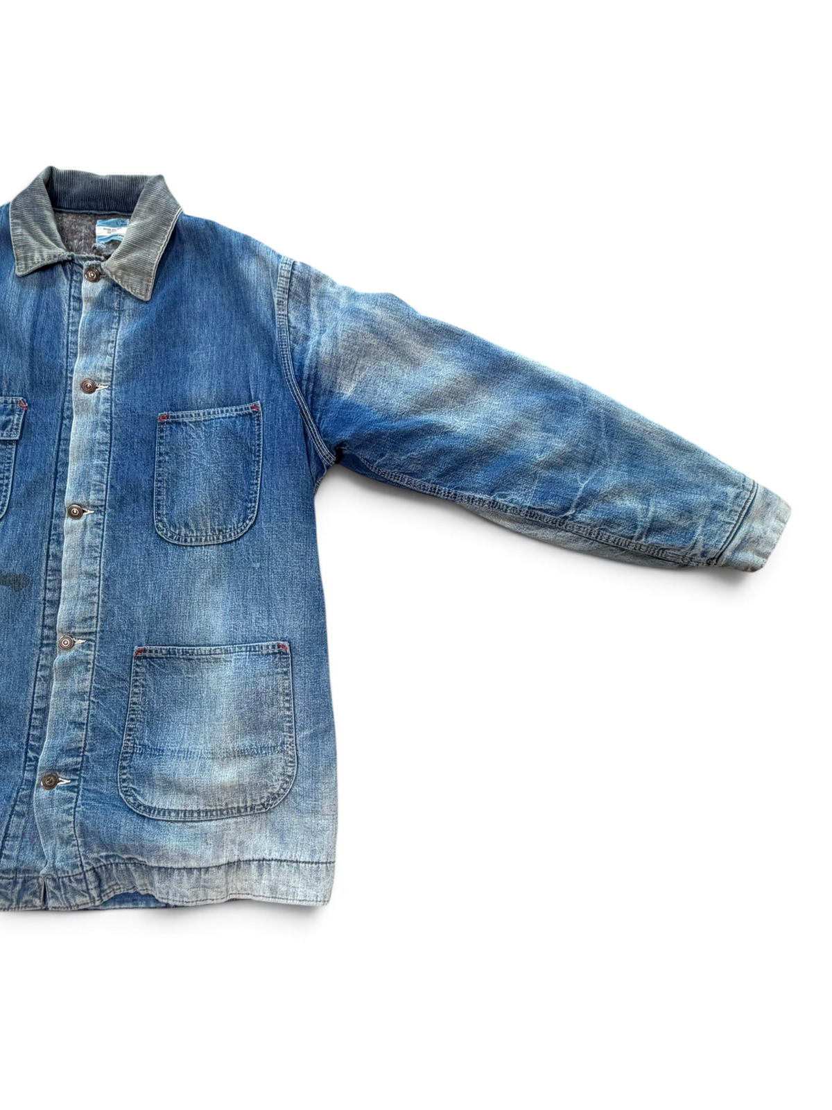 (L Tall) Vintage 1980s Sears Conductors Denim Jacket
