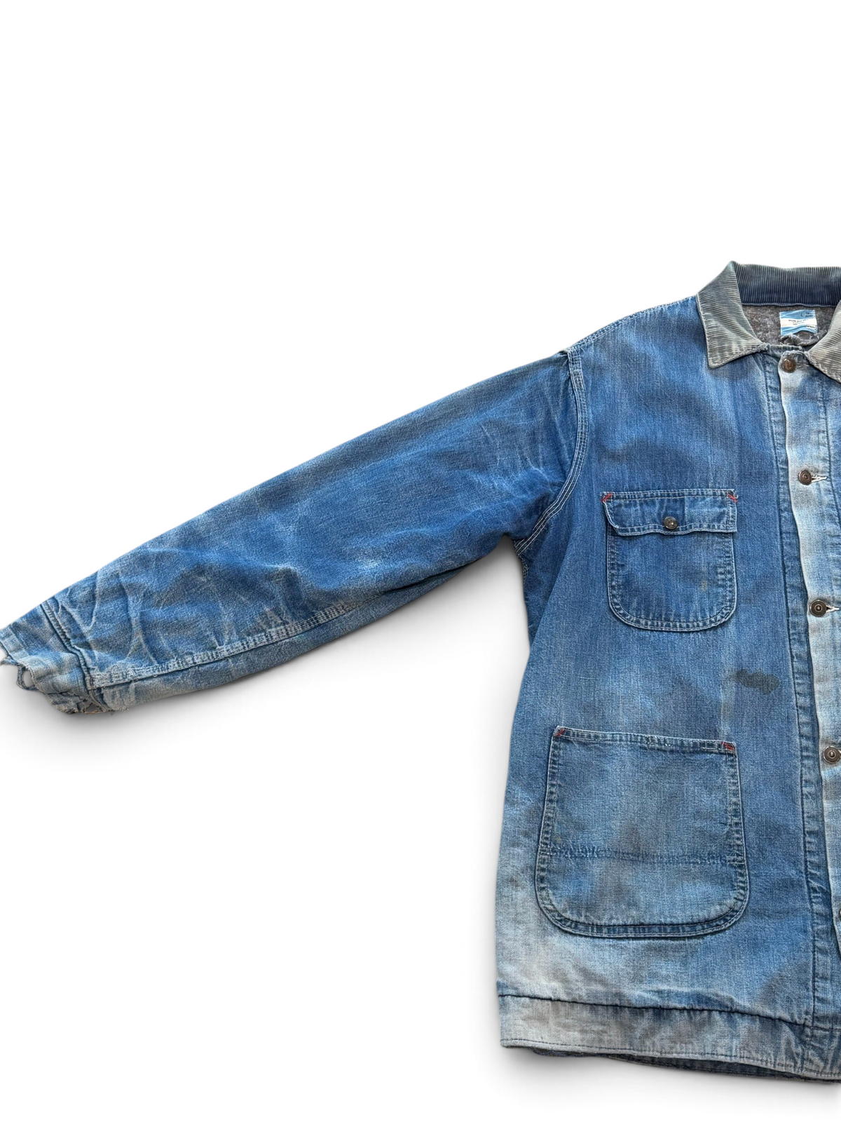 (L Tall) Vintage 1980s Sears Conductors Denim Jacket