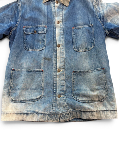 (L Tall) Vintage 1980s Sears Conductors Denim Jacket