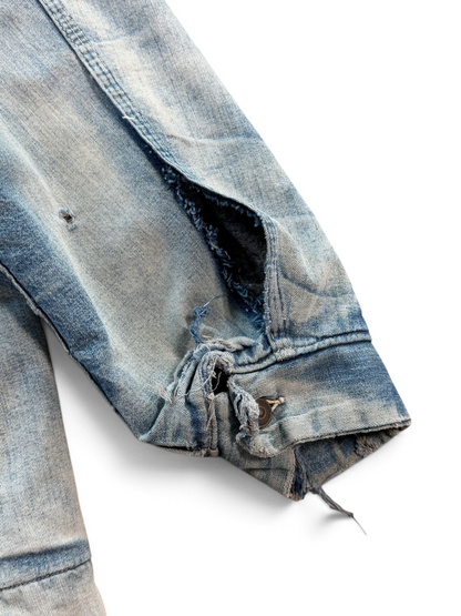 (L Tall) Vintage 1980s Sears Conductors Denim Jacket