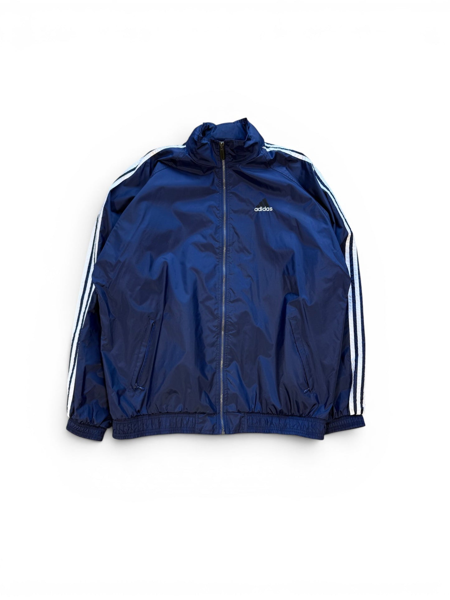 (XL) Vintage Adidas Navy Windbreaker Jacket