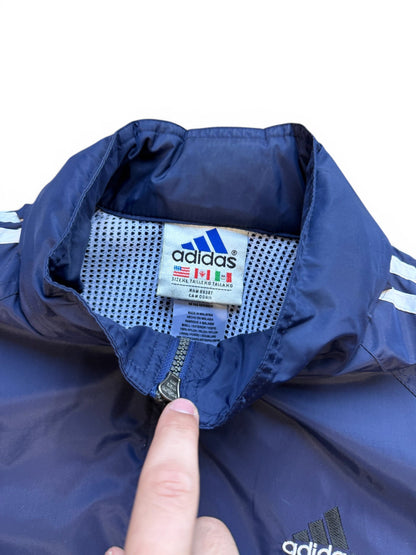 (XL) Vintage Adidas Navy Windbreaker Jacket