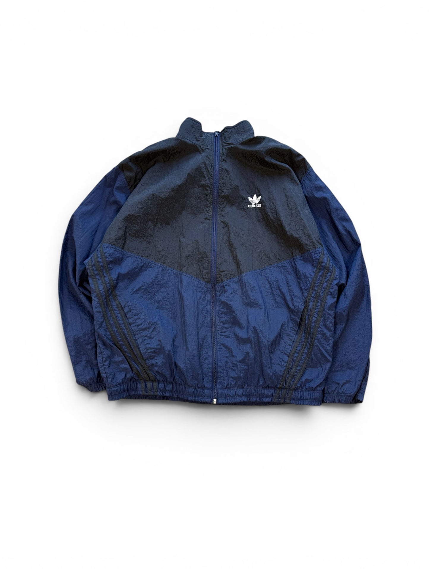 (XL) Vintage 90s Adidas Black/Navy Windbreaker Jacket